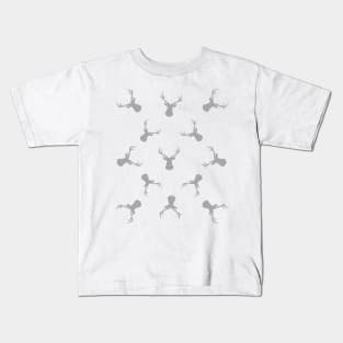 Deer pattern - gray. Kids T-Shirt